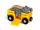 Bild 2 von BRIO® Spielzeugeisenbahn-Lokomotive Brio World Eisenbahn Waggon Tierwaggon Elefant 2 Teile 33969