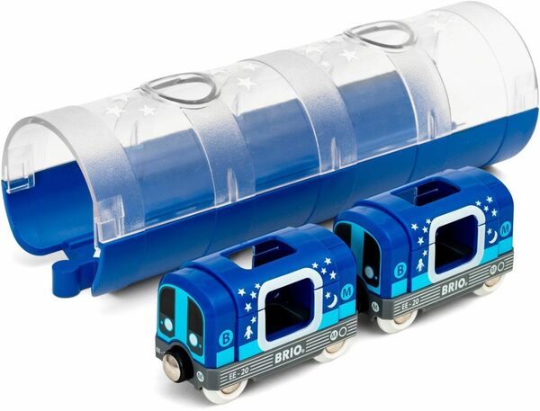 Bild 2 von BRIO® Spielzeug-Zug BRIO® WORLD, Tunnelbox U-Bahn, leuchtet im Dunkeln, FSC®- schützt Wald - weltweit