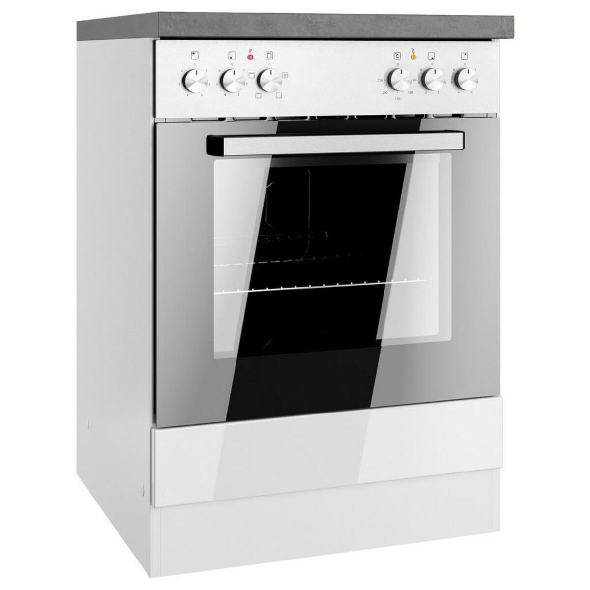 Bild 1 von Held Herdumbauschrank, Grau, Weiß, Weiß Hochglanz, Holzwerkstoff, 60x86x60 cm, Made in Germany, Küchen, Küchenmöbel, Küchenschränke, Geräteumbauschränke