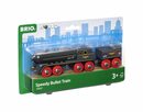 Bild 1 von BRIO® Spielzeugeisenbahn-Lokomotive World Eisenbahn Zug Schwarzer Kugelblitz + Kohlentender 2 Teile 33697