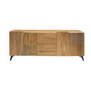 Bild 1 von Livetastic Sideboard, Schwarz, Akazie, Holz, Metall, Akazie, Holz, 3 Fächer, 170x76x40 cm, stehend, Wohnzimmer, Kommoden & Sideboards, Sideboards