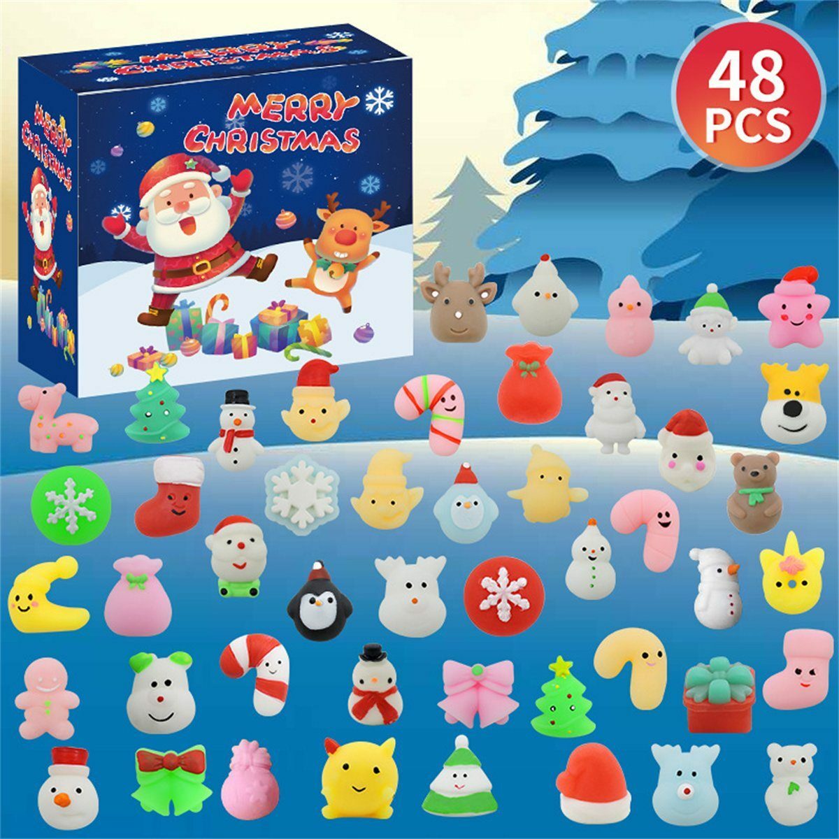 Bild 2 von Discaver Adventskalender 2023 Adventskalender 48-teiliges Spielzeugset zum Stressabbau (1-tlg), Ideal für Jungen, Mädchen, Kinder und Kleinkinder, Weihnachtsgeschenke