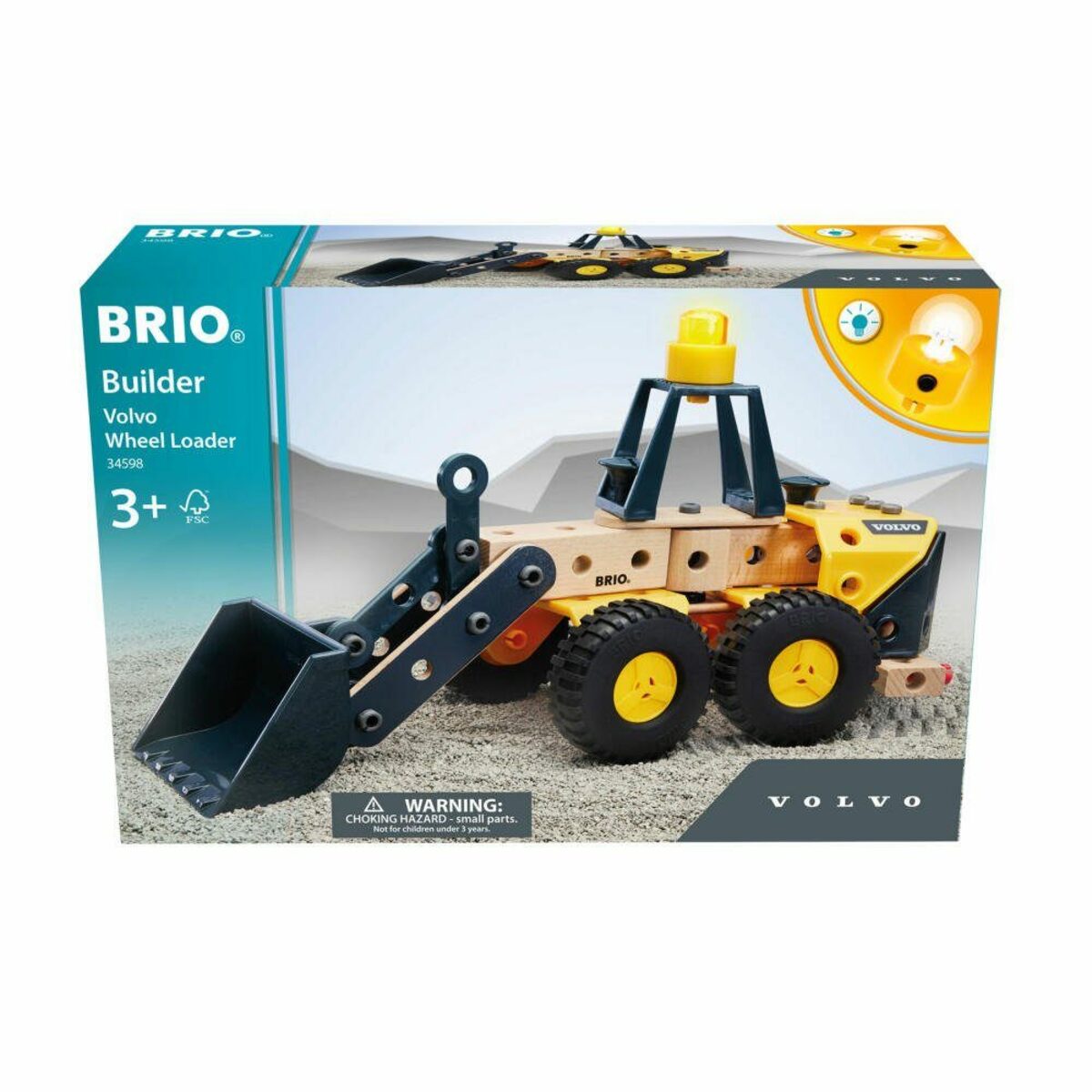 Bild 1 von BRIO® Konstruktions-Spielset Builder Volvo Frontlader, (58 St)