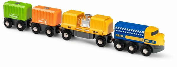 Bild 2 von BRIO® Spielzeug-Eisenbahn Güterzug mit drei Waggons, FSC®- schützt Wald - weltweit