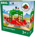 Bild 4 von BRIO® Spielzeugeisenbahn-Brücke Holzspielzeug, BRIO® WORLD, Lok-Drehscheibe mit Kontrollbrücke, FSC®- schützt Wald - weltweit