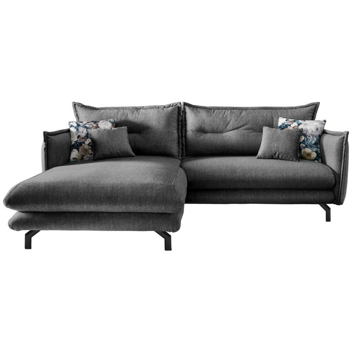Bild 1 von Livetastic Ecksofa, Grau, Textil, 4-Sitzer, Füllung: Schaumstoff, L-Form, 255x180 cm, Rücken echt, Armteil links, rechts, Wohnzimmer, Sofas & Couches, Wohnlandschaften, Ecksofas