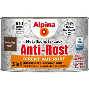 Alpina Metallschutz-Lack Anti-Rost Kupfer Hammerschlag 300 ml