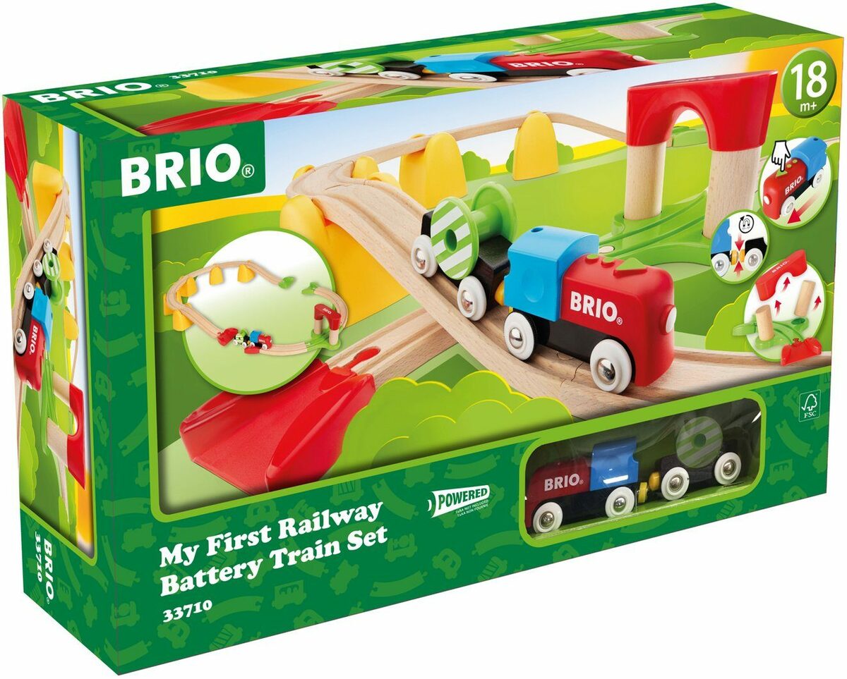 Bild 4 von BRIO® Spielzeug-Eisenbahn BRIO® WORLD, Mein erstes BRIO® Bahn Set mit Batterielok, (Set), FSC®- schützt Wald - weltweit