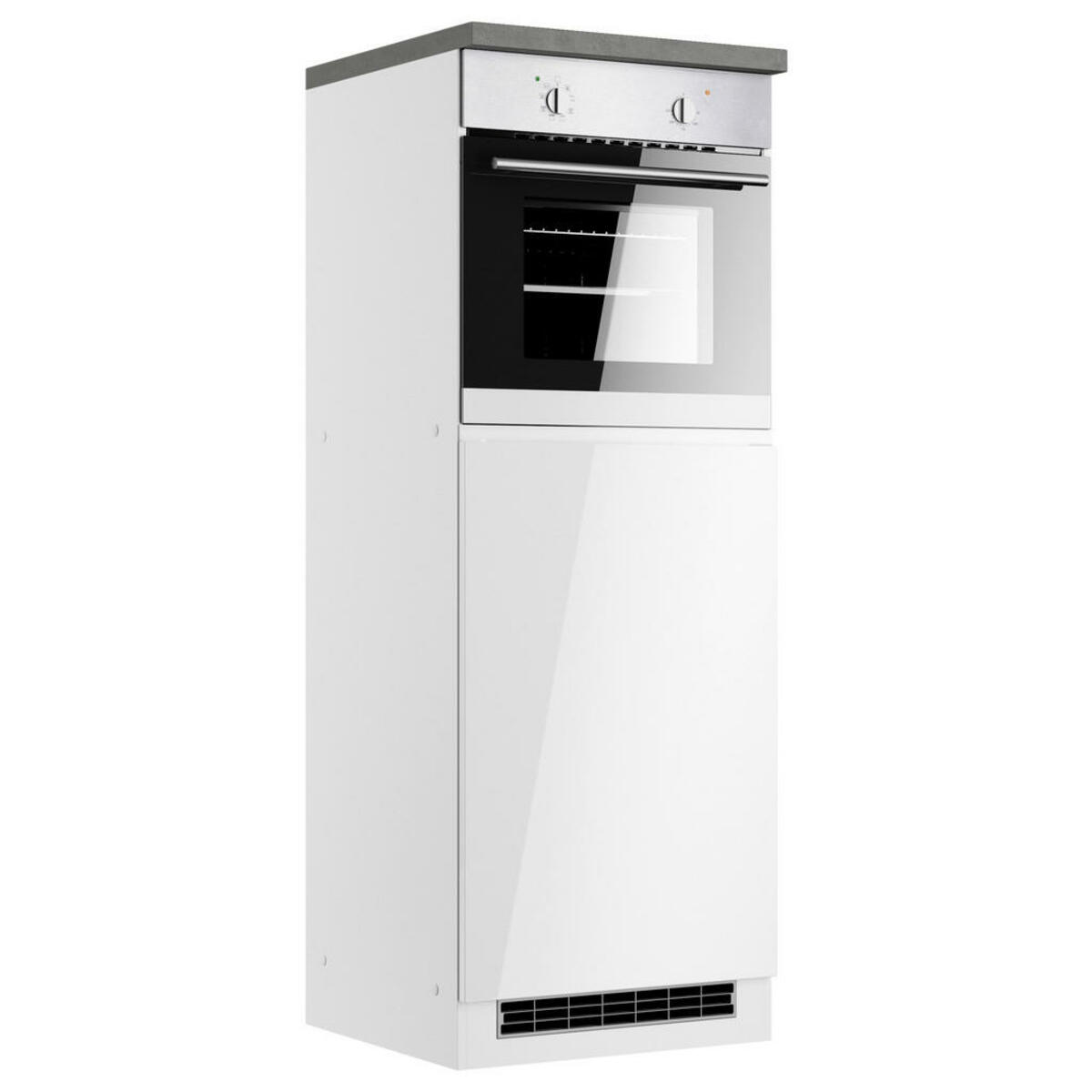 Bild 1 von Held Herdumbauschrank, Grau, Weiß, Weiß Hochglanz, Holzwerkstoff, 2 Fächer, 60x86x60 cm, Made in Germany, Küchen, Küchenmöbel, Küchenschränke, Geräteumbauschränke