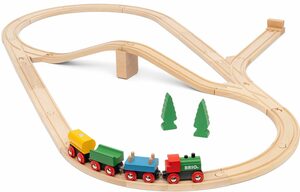BRIO® Spielzeug-Eisenbahn Holzspielzeug, 65 Jahre Holzeisenbahn Jubiläums-Zugset, Made in Europe; FSC® - schützt Wald - weltweit
