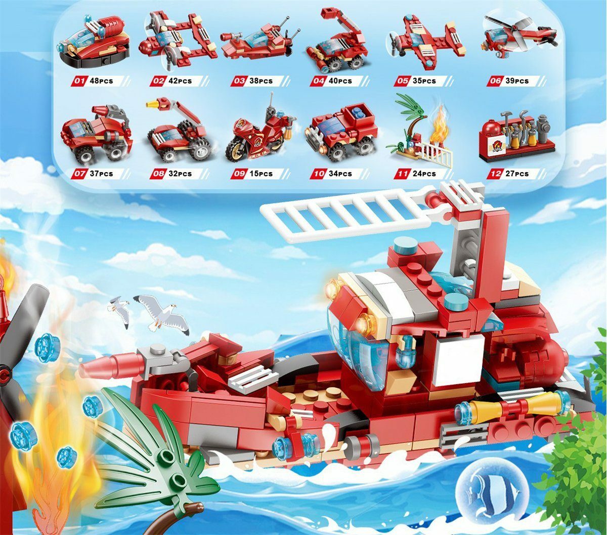 Bild 2 von Discaver Adventskalender Adventskalender 2023, 24-teiliges Baustellenauto-Spielzeugset (1-tlg), Bausteine-Bauspielzeug, das die Kreativität von Kindern fördert