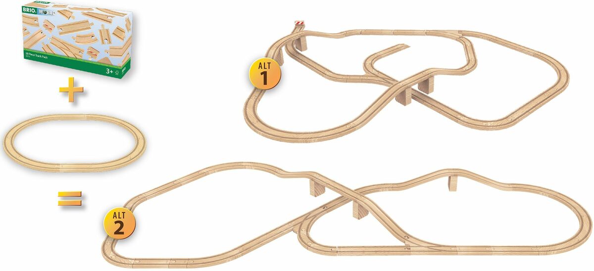 Bild 4 von BRIO® Gleise-Set Holzspielzeug, Holzschienenset, WORLD Großes Schienensortiment, FSC®- schützt Wald - weltweit