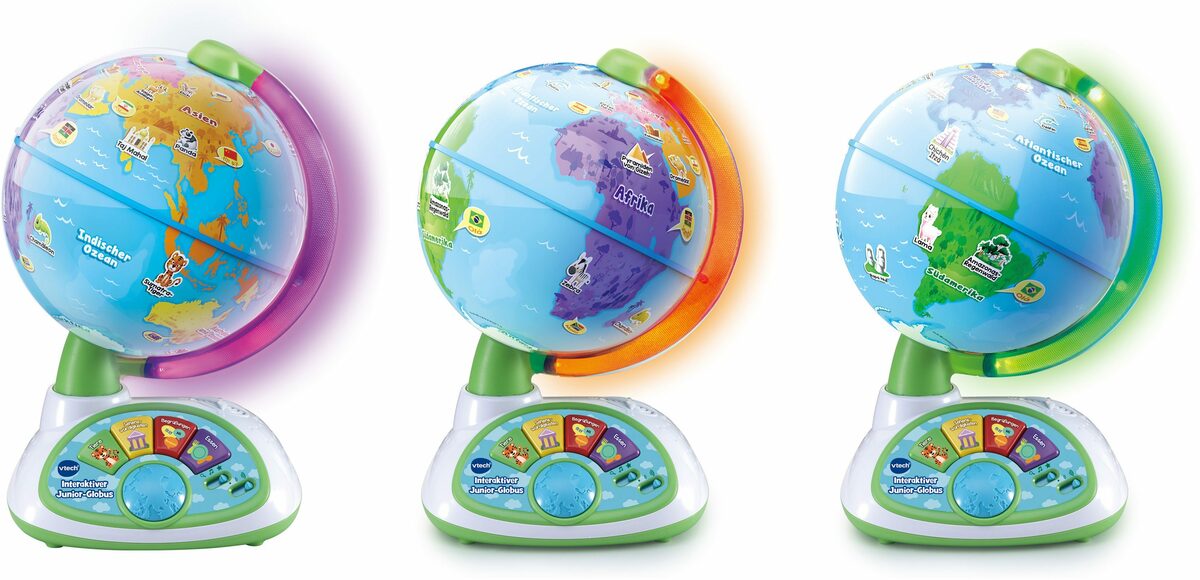 Bild 2 von Vtech® Globus Ready Set School, Interaktiver Junior-Globus, Lernglobus mit Licht und Sound