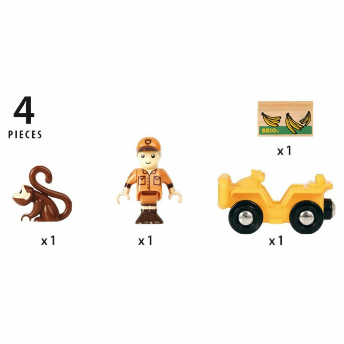 Bild 2 von BRIO® Spielzeug-Eisenbahn Spielpäckchen Safari 4-tlg.