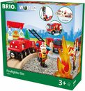 Bild 2 von BRIO® Spielzeug-Eisenbahn Holzspielzeug, BRIO® WORLD, Feuerwehr Set, (Set), mit Licht und Soundfunktion, FSC®- schützt Wald - weltweit