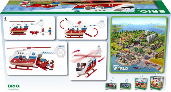 Bild 1 von BRIO® Spielzeug-Hubschrauber BRIO® WORLD, Rettungshubschrauber, FSC®- schützt Wald - weltweit