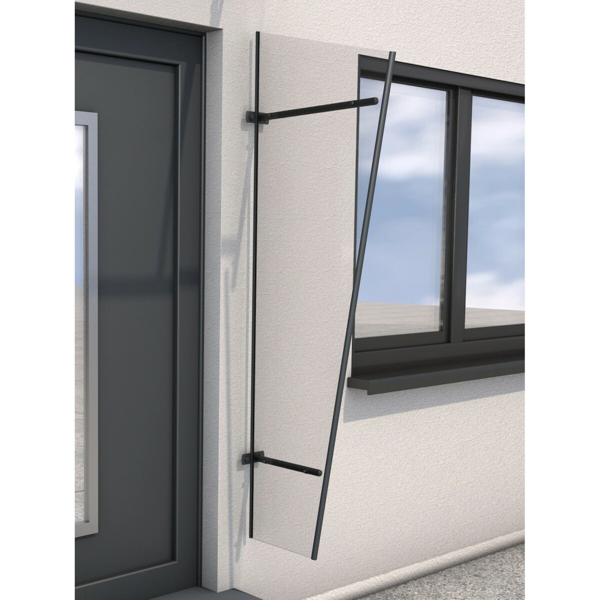 Bild 1 von Gutta Seitenblende für PT/GR Anthrazit 185 cm x 60 cm x 30 cm