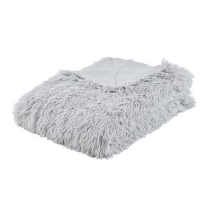 Decke Fluffy in Silberfarben ca. 130x180cm, Silberfarben