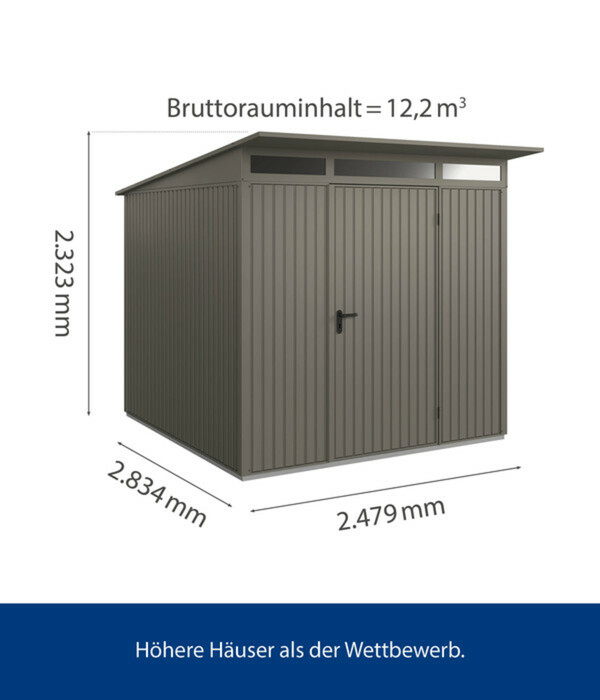 Bild 3 von Hörmann Berry-Gerätehaus Classic-P Typ 2, ca. B247,9/H232,3/T283,4 cm