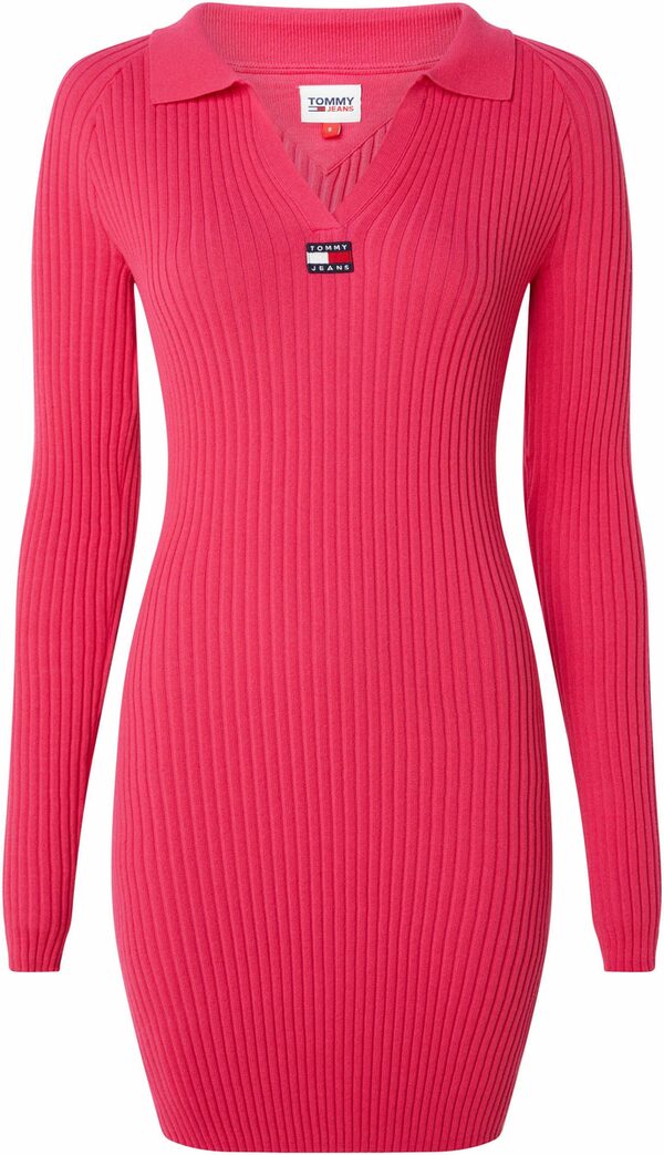 Bild 3 von Tommy Jeans Strickkleid TJW COLLAR BADGE SWEATER DRESS mit V-Ausschnitt & Tommy Jeans Badge