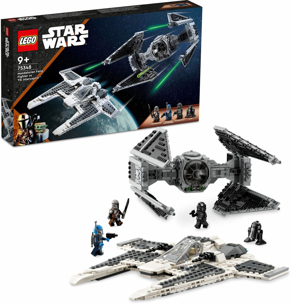 Bild 1 von LEGO® Konstruktionsspielsteine Mandalorianischer Fang Fighter vs. TIE Interceptor™ (75348), Star Wars, (657 St)