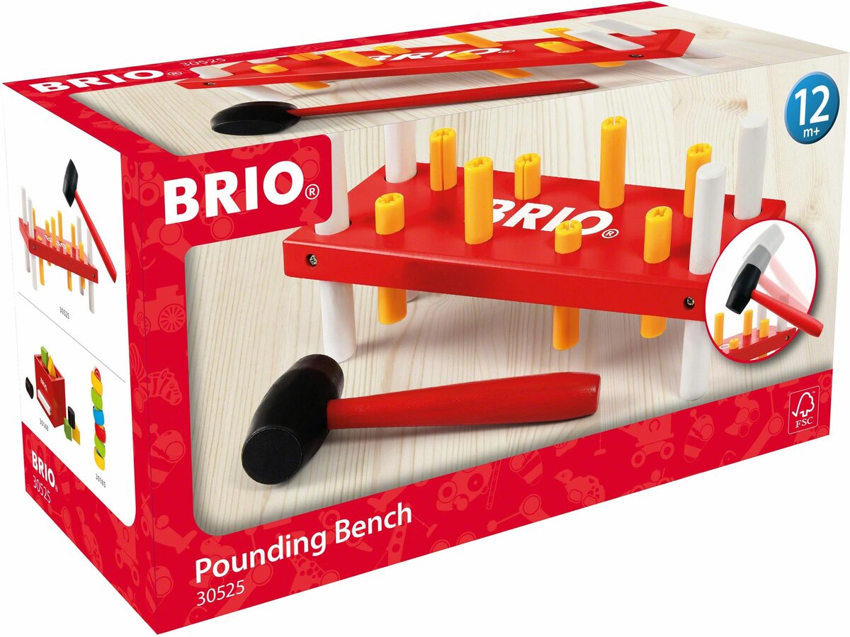 Bild 4 von BRIO® Steckspielzeug Holzspielzeug, Klopfbank, rot, FSC®- schützt Wald - weltweit