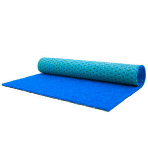 Rasenteppich Tennesse, Blau, Textil, Uni, rechteckig, 133 cm, Made in EU, beliebig kürzbar, in verschiedenen Größen erhältlich, UV-beständig, pflegeleicht, Gartenzubehör, Terrassen- & Balkonbö