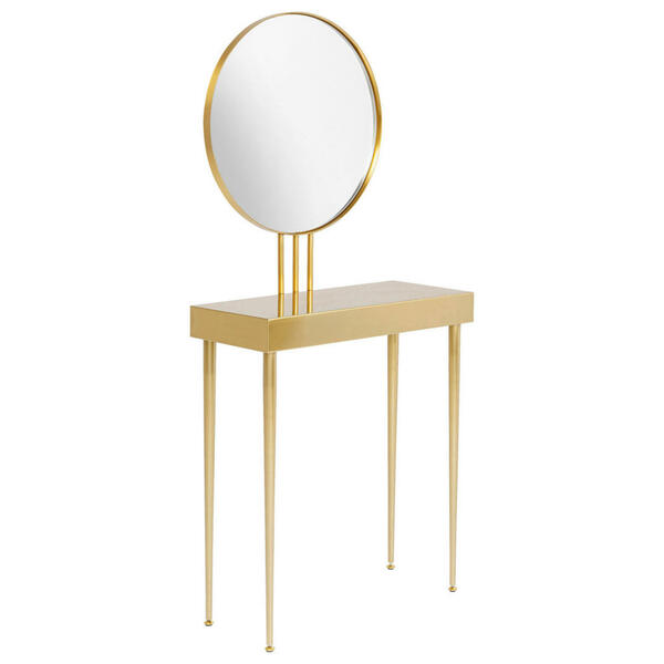 Bild 1 von Kare-Design Schminktisch, Gold, Metall, Glas, rechteckig, konisch, 32x153 cm, Schlafzimmer, Schminktische