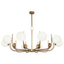 Bild 1 von Pendelleuchte, Messing, Metall, Glas, 116x27.6x116 cm, CE, gleichmäßige Lichtverteilung, Lampen & Leuchten, Innenbeleuchtung, Hängelampen, Pendelleuchten