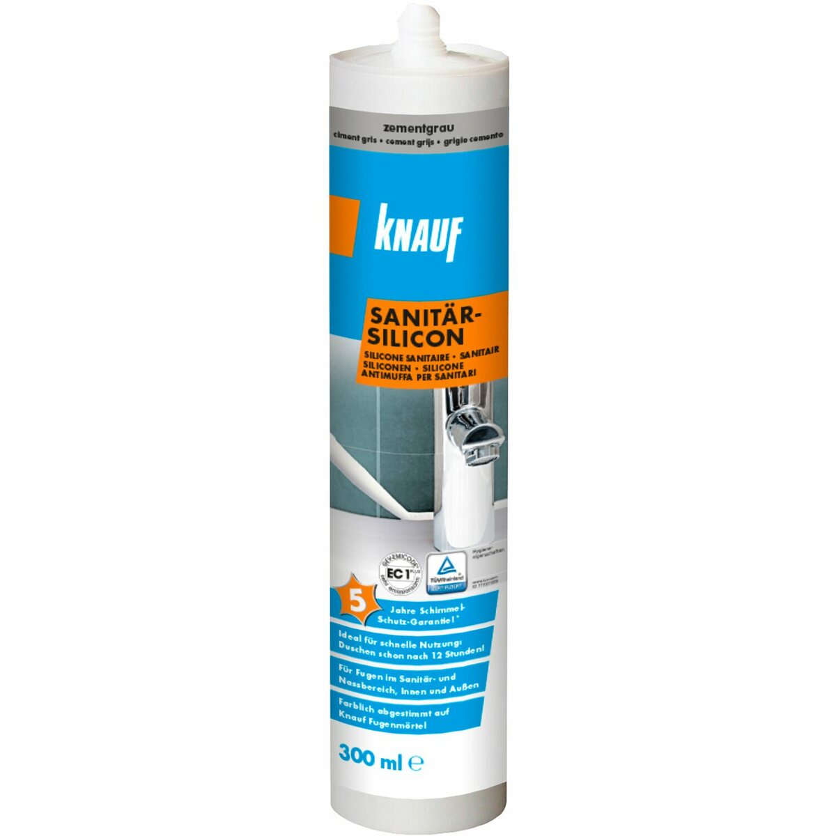 Bild 1 von Knauf Sanitär-Silikon Zementgrau 300 ml