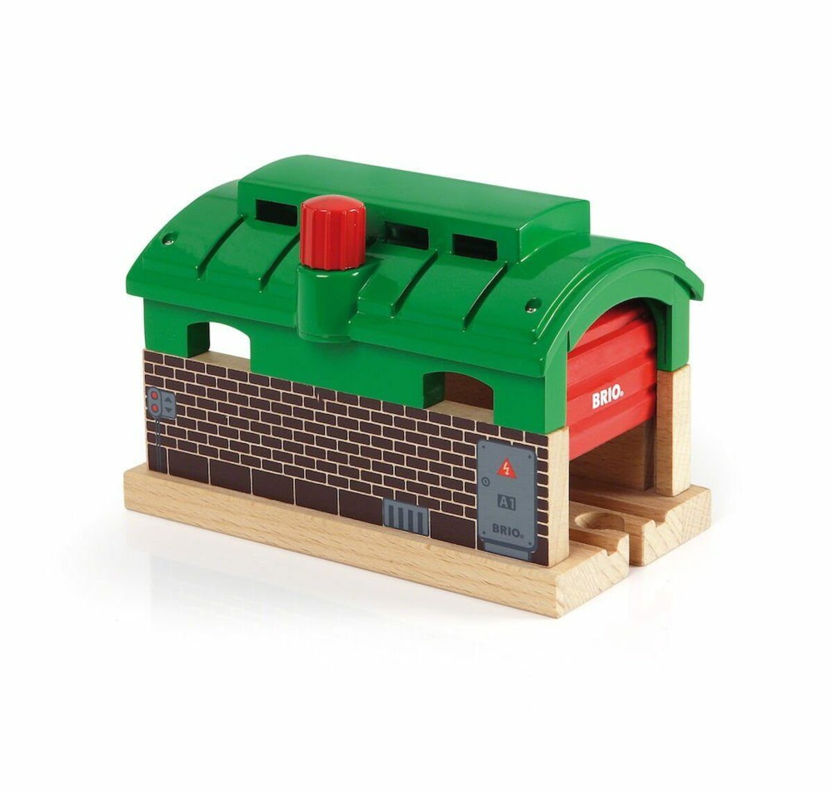 Bild 3 von BRIO® Spielzeugeisenbahn-Gebäude Brio World Eisenbahn Gebäude Lokschuppen mit Rolltor 33574