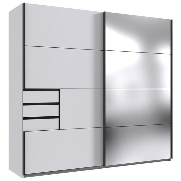 Bild 1 von Mid.you Schwebetürenschrank, Weiß, Metall, 4 Fächer, 3 Schubladen, 225x210x64 cm, BQ - Bündnis für Qualität, Made in Germany, DIN EN ISO 9001, Schlafzimmer, Kleiderschränke, Schwebetürenschr