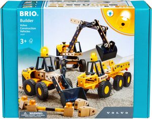 BRIO® Spielzeug-Baumaschine Builder Großes Volvo Baufahrzeuge-Set, zum Zusammenbauen; FSC®- schützt Wald - weltweit