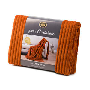 Wohndecke, Cognac, Kunststoff, Uni, 150 cm, pflegeleicht, Wohntextilien, Decken, Kuscheldecken