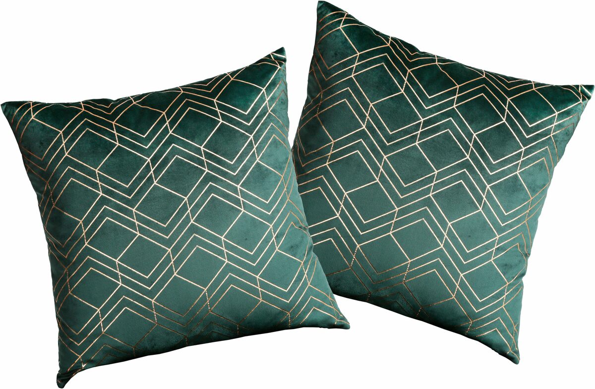 Bild 1 von my home Dekokissen Velvet Foil, Kissenhüllen, 2 Stück 40x40 cm, ohne Füllung