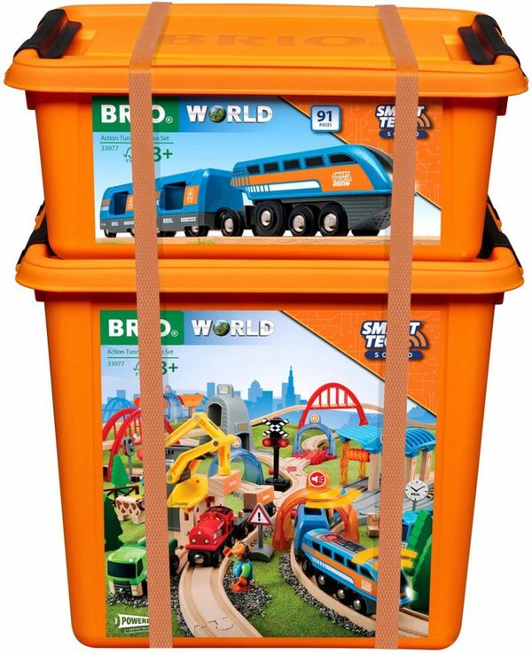 Bild 1 von BRIO® Spielzeug-Eisenbahn BRIO® WORLD, Smart Tech Sound Deluxe Set, (Set, 91-tlg), mit Soundeffekten, app-fähig; FSC® - schützt Wald - weltweit