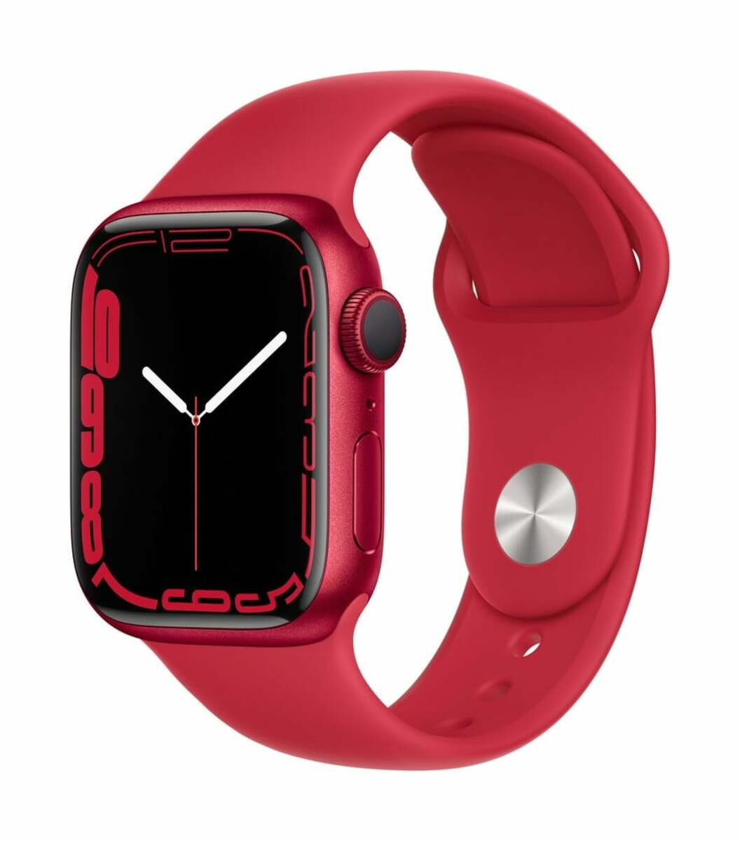 Bild 1 von Watch Series 7 GPS, 41mm Aluminiumgehäuse, mit Sportarmband, PRODUCT(RED)