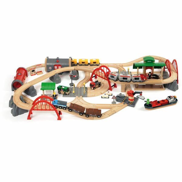 Bild 1 von BRIO® Spielzeug-Eisenbahn World Straßen und Schienen Bahn Set Deluxe