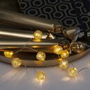 Bild 1 von STAR TRADING LED-Lichterkette LED Draht Lichterkette Mini Kugeln 15 leuchtende goldene Bälle, 10-flammig