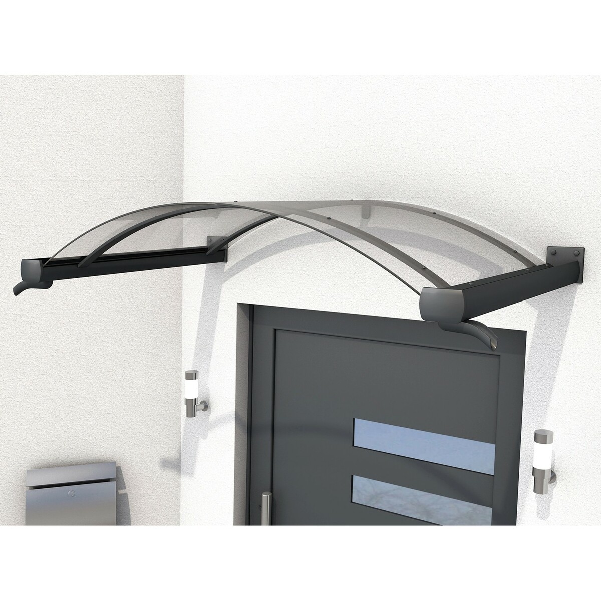 Bild 1 von Gutta Bogenvordach BV/B 160 Anthrazit 160 cm x 90 cm x 25 cm