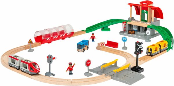 Bild 1 von BRIO® Spielzeug-Eisenbahn BRIO® WORLD, Großes City Bahnhof Set, mit Soundeffekten; FSC® - schützt Wald - weltweit