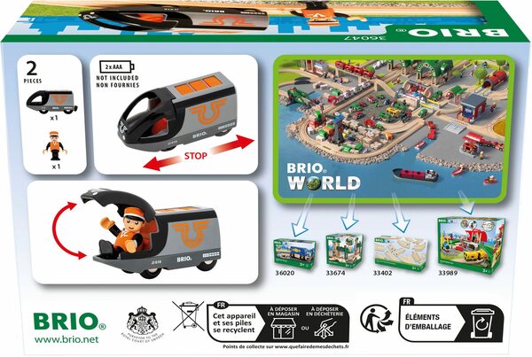 Bild 1 von BRIO® Spielzeug-Eisenbahn BRIO® WORLD, Orange-schwarzer Reisezug