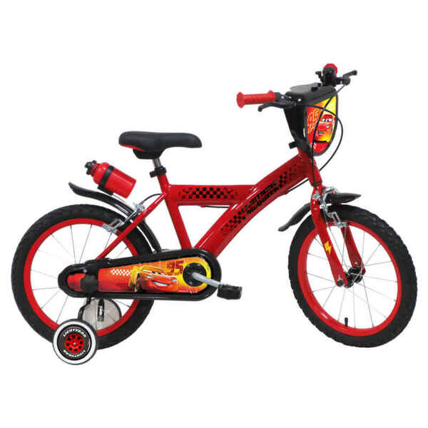 Bild 1 von Disney Cars Children's Bicycle - Jungen - 16 Zoll - Rot - Zwei Handbremsen