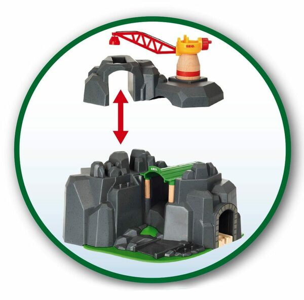 Bild 2 von BRIO® Spielzeugeisenbahn-Gebäude World Eisenbahn Gebäude Große Goldmine mit Sound-Tunnel 7 Teile 33889