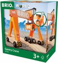 Bild 3 von BRIO® Spielzeugeisenbahn-Erweiterung Holzspielzeug, BRIO® WORLD, Container-Verladekran, FSC®- schützt Wald - weltweit