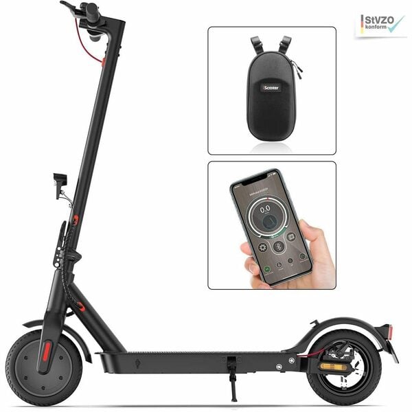 Bild 1 von LETGOSPT E-Scooter Elektroroller,Doppelbremsen,2 Geschwindigkeitsmodi,30 km,bis 120kg, 350,00 W, 20,00 km/h, faltbar+LCD-Display+Doppelbremse+ABE-Zertifizierung, Straßenzulassung