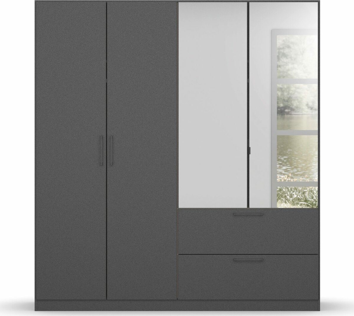 Bild 3 von rauch Drehtürenschrank Challenger mit Spiegeltüren und geräumigen Schubladen