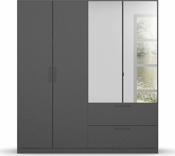 Bild 3 von rauch Drehtürenschrank Challenger mit Spiegeltüren und geräumigen Schubladen