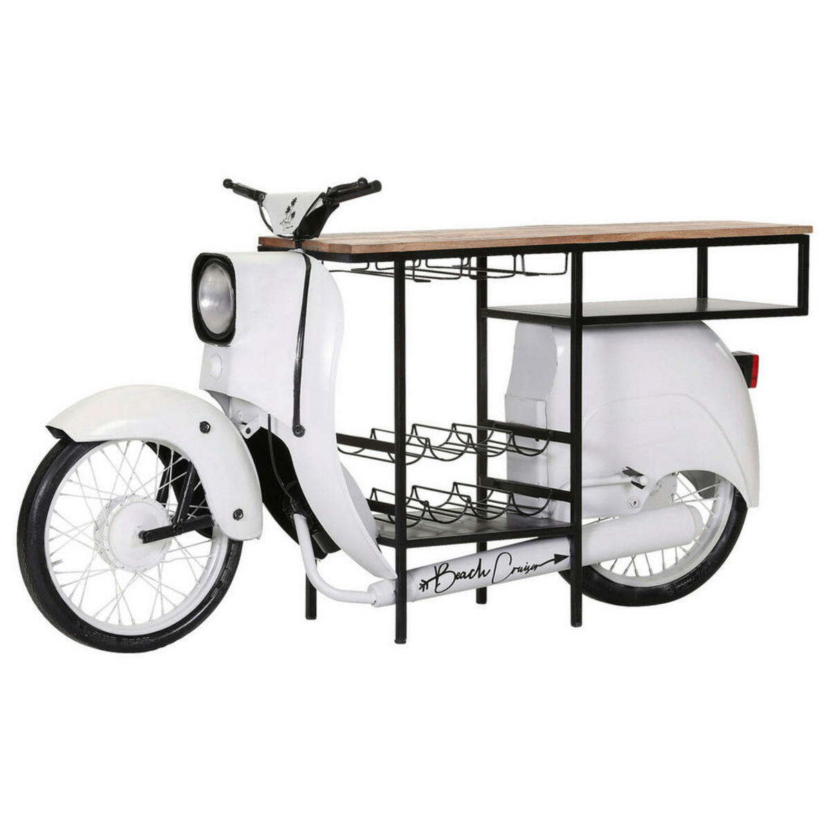 Bild 1 von Landscape Bar, Natur, Schwarz, Weiß, Holz, Metall, Mangoholz, massiv, 57x96 cm, stehend, Esszimmer, Barmöbel, Barschränke & Theken