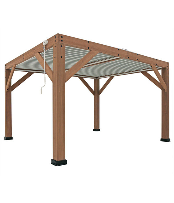 Bild 2 von Westmann Zedernholz-Pavillon Karl, mit Lamellendach, ca. B396/H251/T335 cm